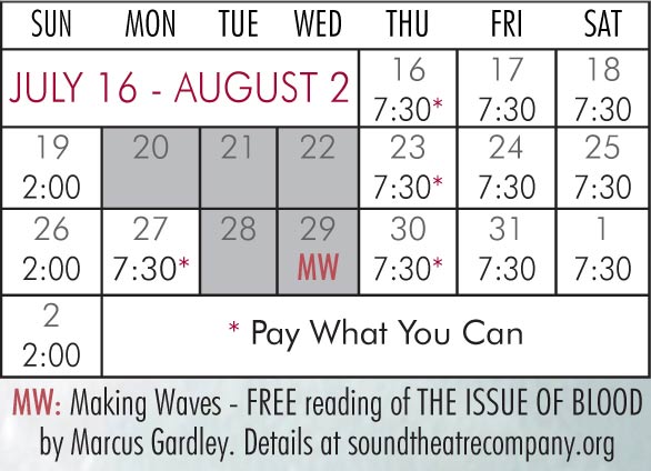 jesus calendar Sound Theatre Company